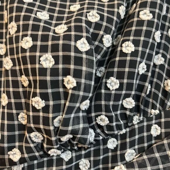 Calvin Klein Women's Black Dot Chiffon Maxi Dress Size 8 Party/Cocktail - Picture 3 of 8